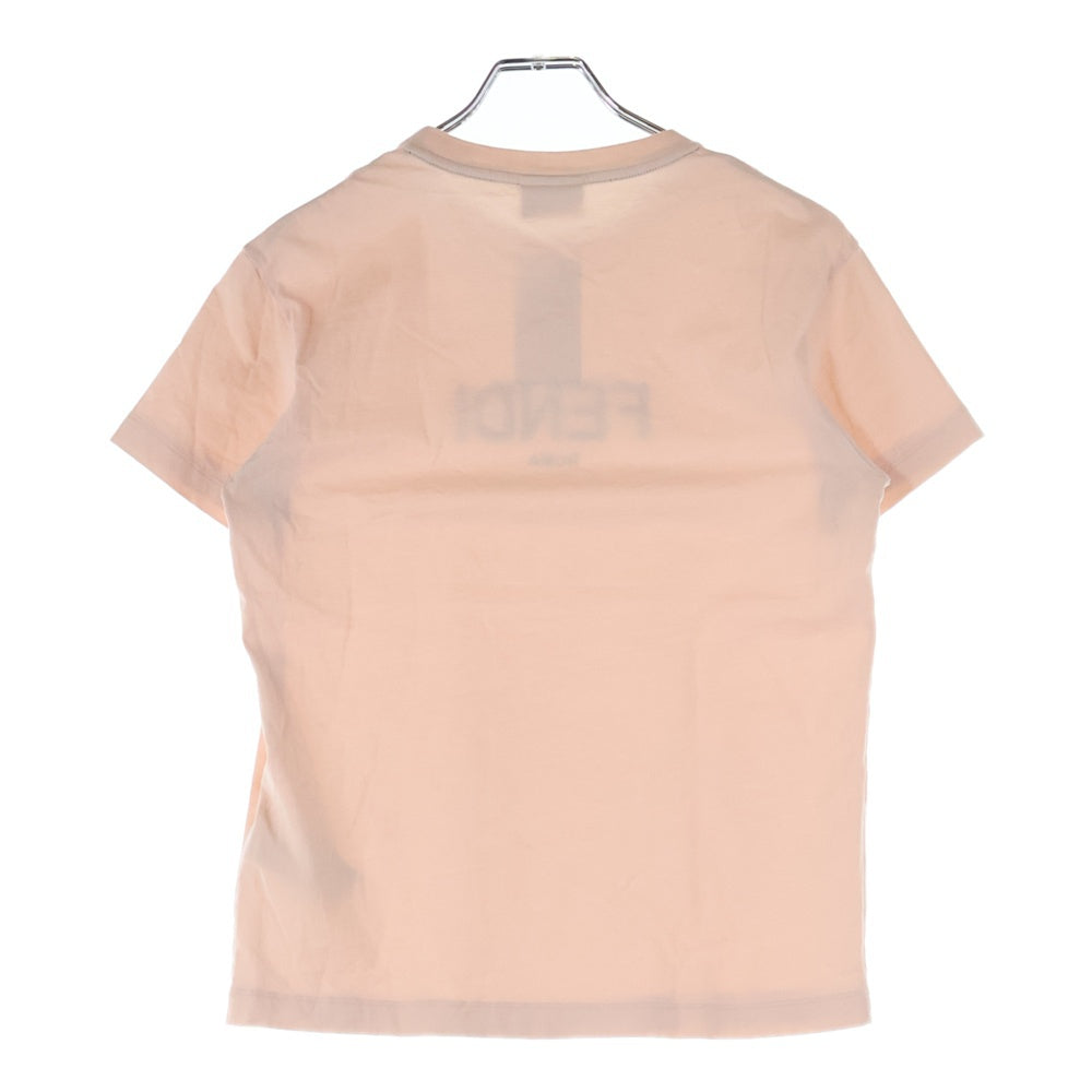 FENDI(フェンディ) フロントロゴ クルーネック半袖Tシャツ カットソー キッズ ピンク JUI026 AEXL