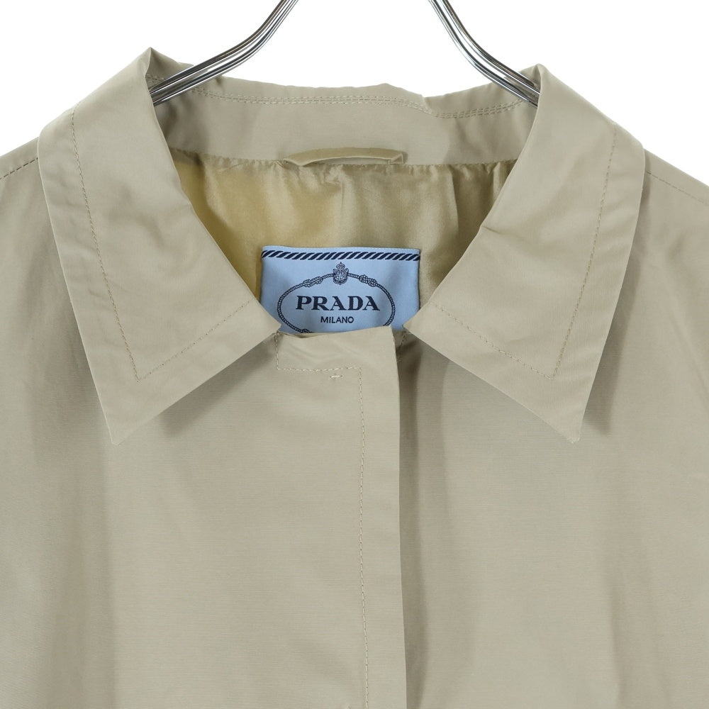PRADA(プラダ) シルク混 ナイロンステンカラーコート レディース