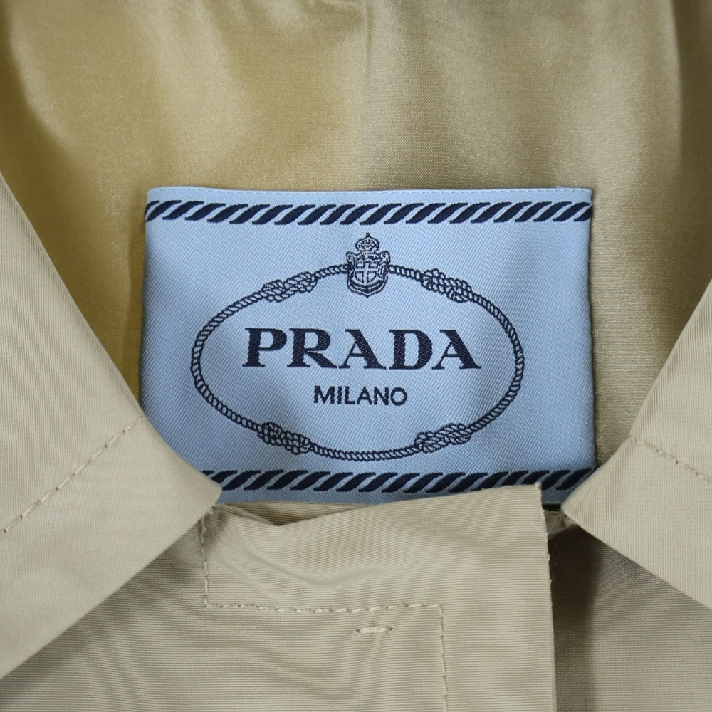 PRADA(プラダ) シルク混 ナイロンステンカラーコート レディース ベージュ 290310