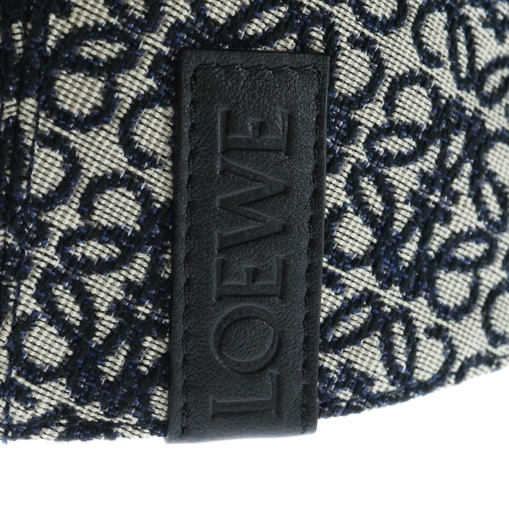LOEWE(ロエベ) アナグラム ジャガード リバーシブル バケットハット ホワイト/ブラック K820HB1X13 レディース