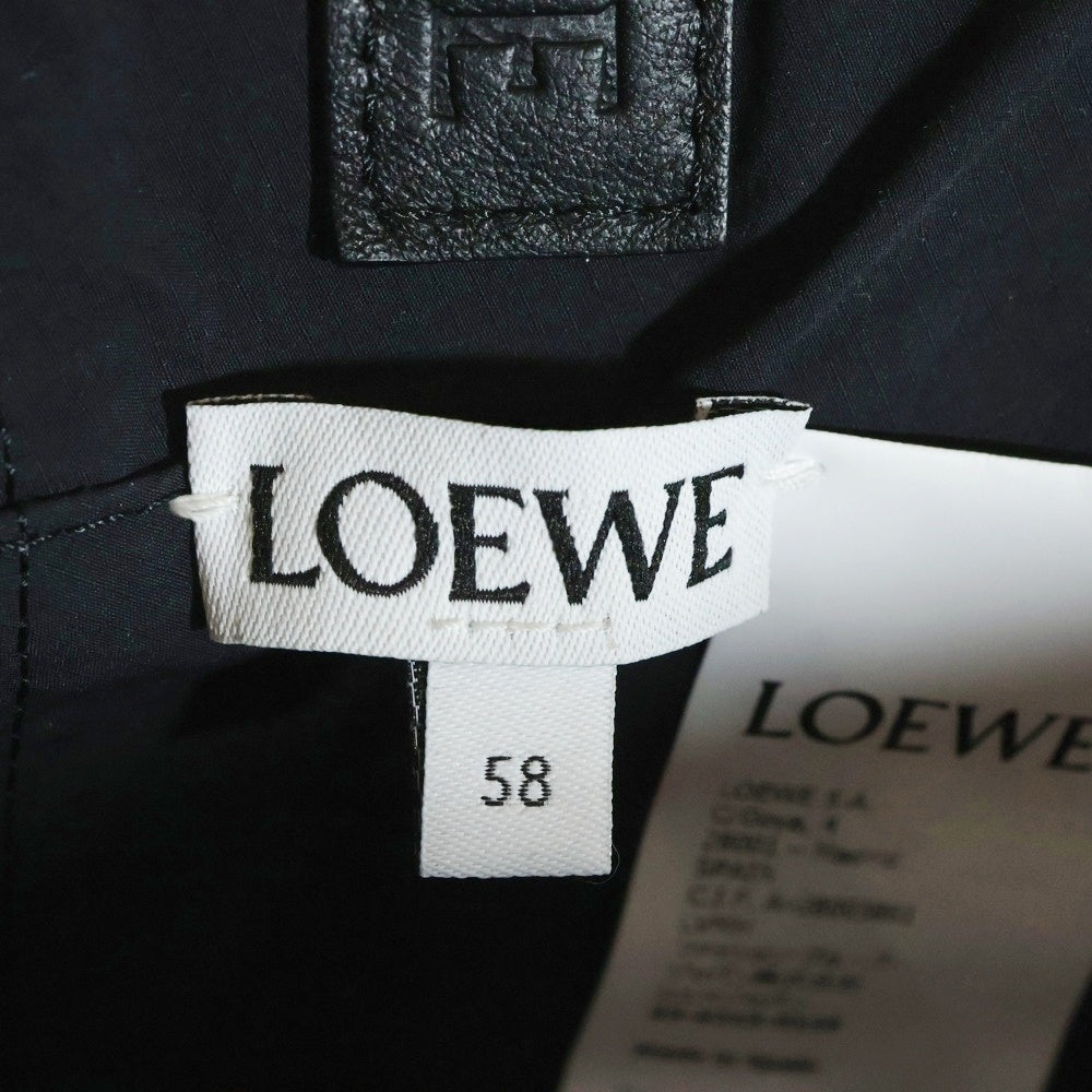 LOEWE(ロエベ) アナグラム ジャガード リバーシブル バケットハット ホワイト/ブラック K820HB1X13 レディース