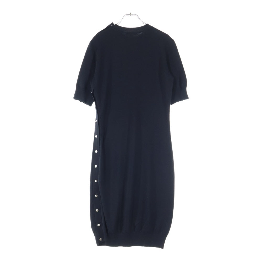 LOUIS VUITTON(ルイヴィトン) 17AW サイドスナップ ショートスリーブ ウールワンピース ドレス レディース ブラック RW172W MTS FDKD18