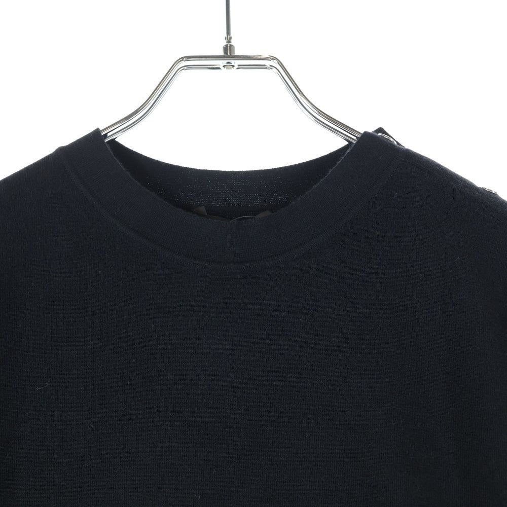 LOUIS VUITTON(ルイヴィトン) 17AW サイドスナップ ショートスリーブ ウールワンピース ドレス レディース ブラック RW172W MTS FDKD18