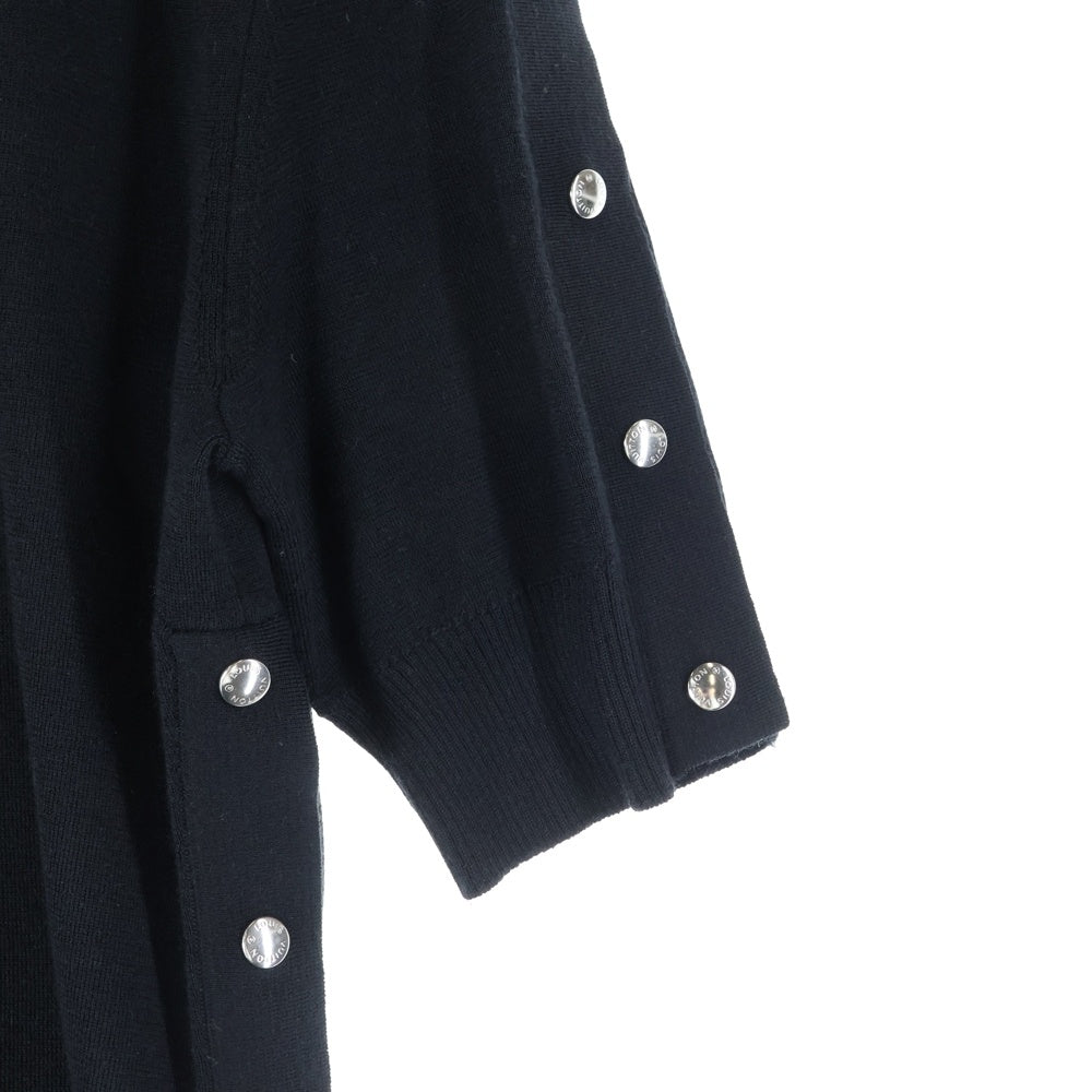 LOUIS VUITTON(ルイヴィトン) 17AW サイドスナップ ショートスリーブ ウールワンピース ドレス レディース ブラック RW172W MTS FDKD18
