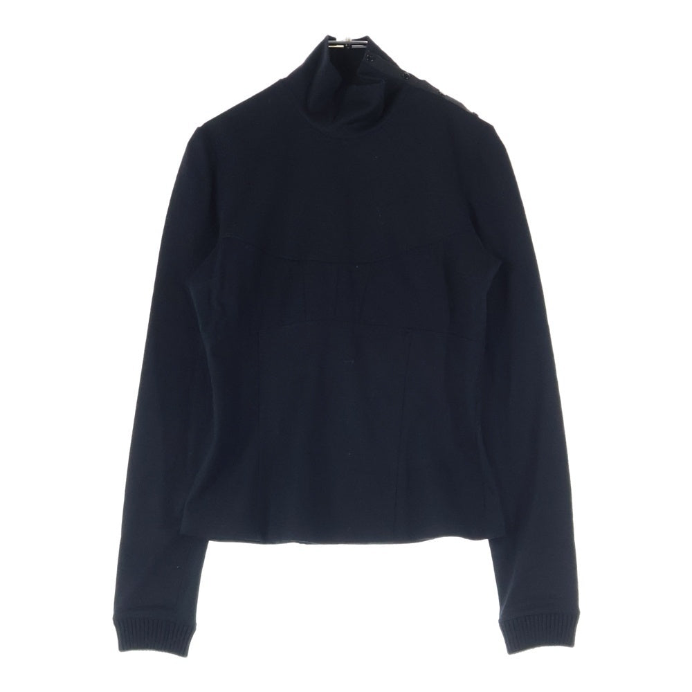 LOUIS VUITTON(ルイヴィトン) ショルダースナップ ハイネック長袖Tシャツ カットソー レディース ブラック