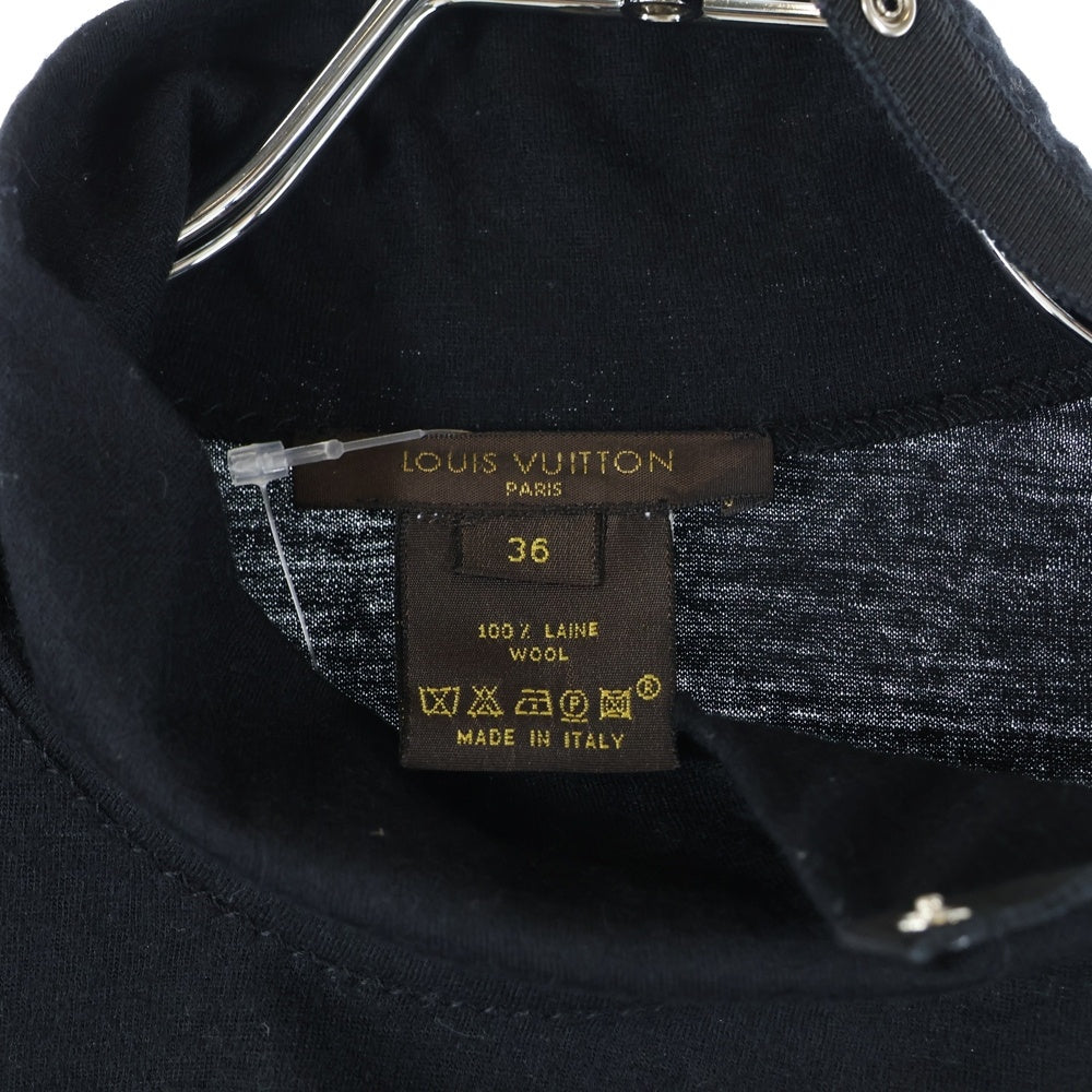 LOUIS VUITTON(ルイヴィトン) ショルダースナップ ハイネック長袖Tシャツ カットソー レディース ブラック