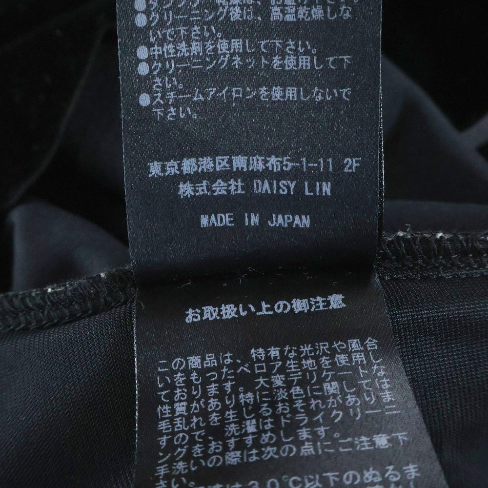 DAISY VELOUR(デイシーベロア) ベロア イージーワイドパンツ レディース ブラック 06004-DLPFN04L