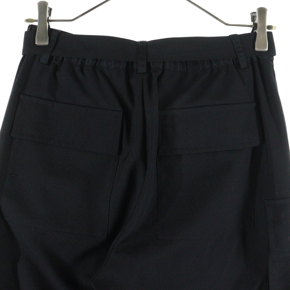 Sacai(サカイ) 23SS Suiting Pants ベルト付き カーゴ スラックスパンツ ブラック レディース 23-06927