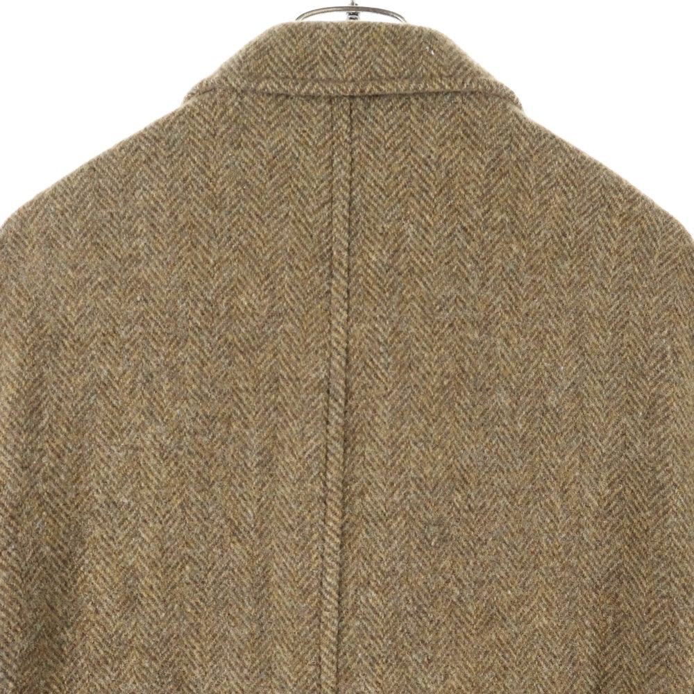 NICOLE(ニコル) ウールキュプラ ヘリンボーン テーラードジャケット ブラウン MN3309