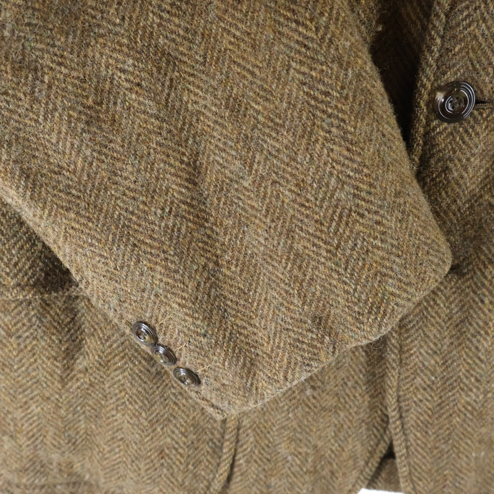 NICOLE(ニコル) ウールキュプラ ヘリンボーン テーラードジャケット ブラウン MN3309