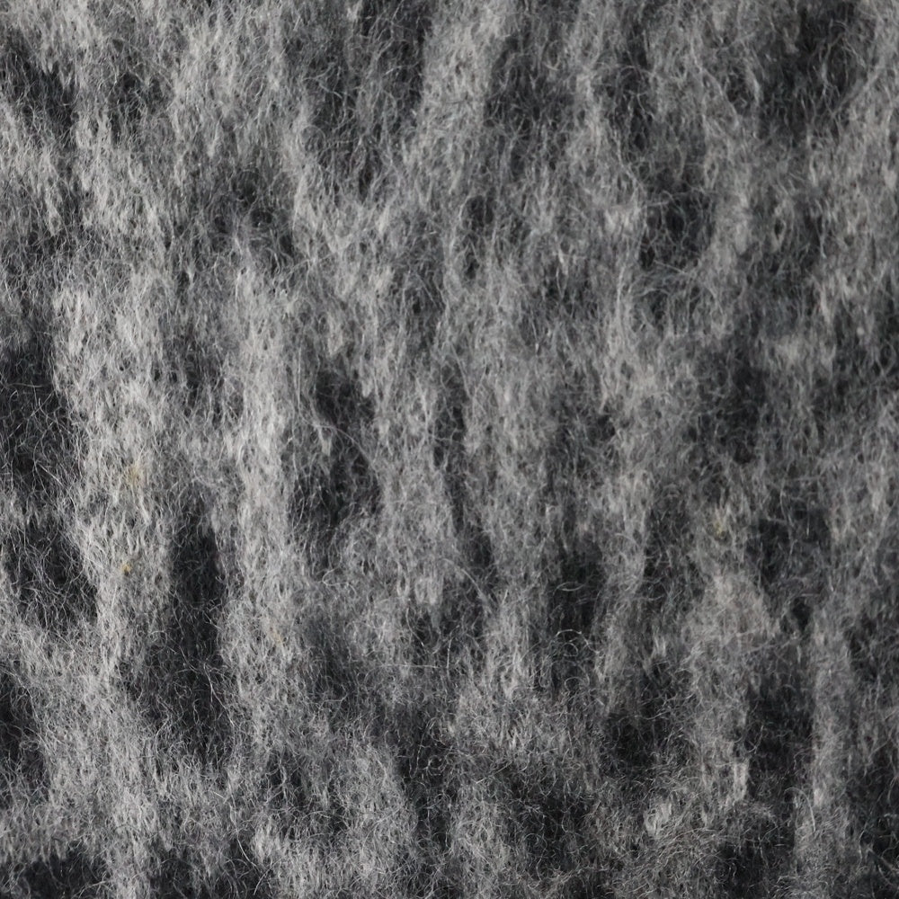 WACKO MARIA(ワコマリア) LEOPARD MOHAIR KNIT クルーネック レオパード モヘアニットセーター グレー