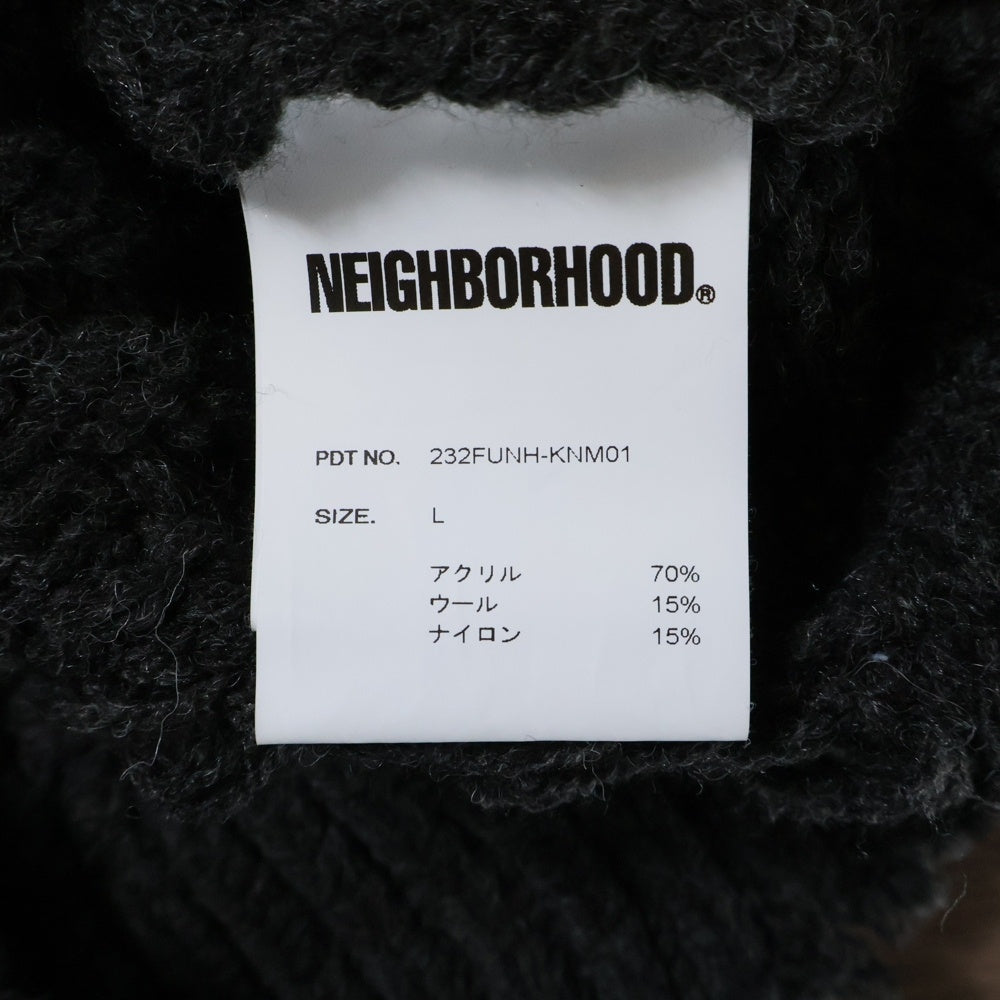 NEIGHBORHOOD(ネイバーフッド) 23AW PATCHWORK SAVAGE SWEATER パッチワーク サベージ ニット セーター グレー 232FUNH‐KNM01