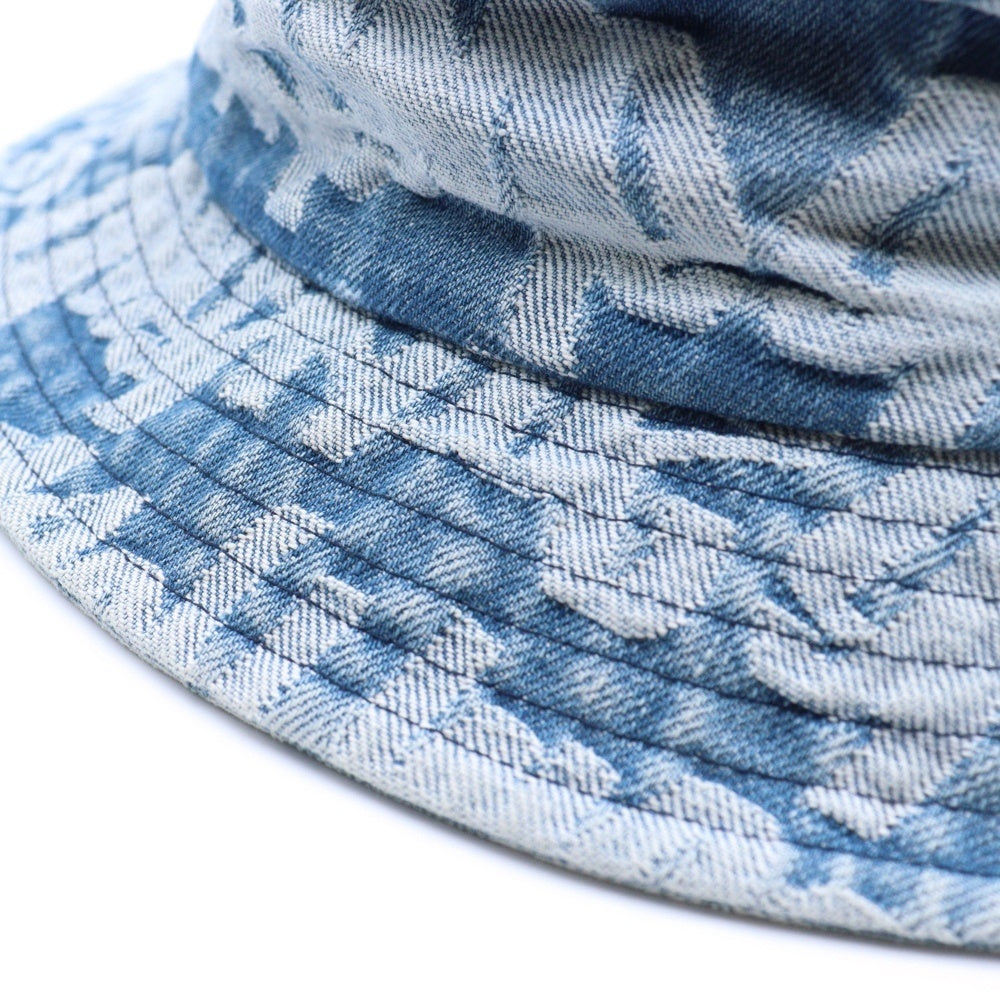 SUPREME(シュプリーム) 22SS Fat Tip Jacquard Denim Crusher ファットジップ ジャガード デニム クラッシャー バケットハット インディゴ