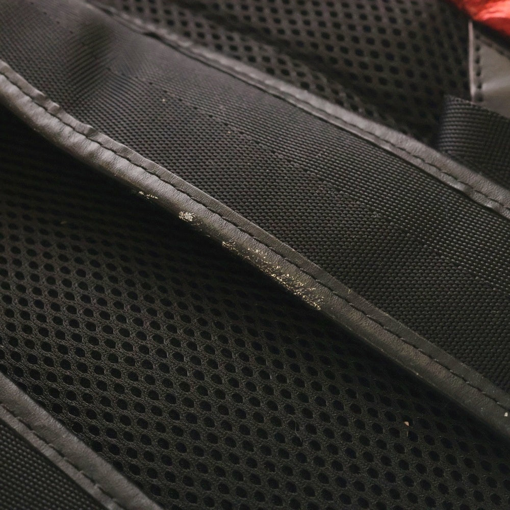 KENZO(ケンゾー) PRINTED METALLIC CRINKLED-SHELL BACKPACK プリント メタリック クリンクルド シェル バックバック リュック ホワイト/レッド