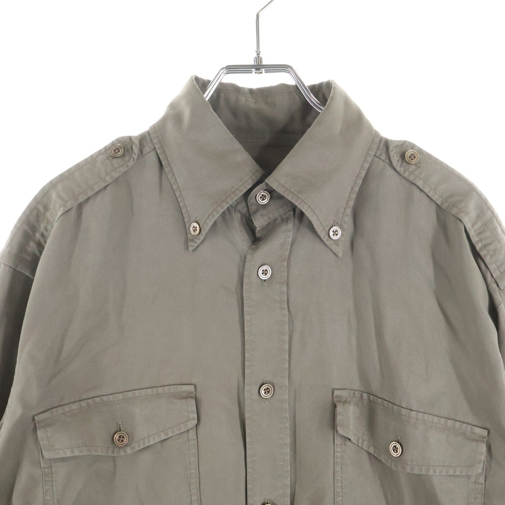 TOM FORD(トムフォード) ボタンダウン 長袖 シャツ カーキ 9FT800