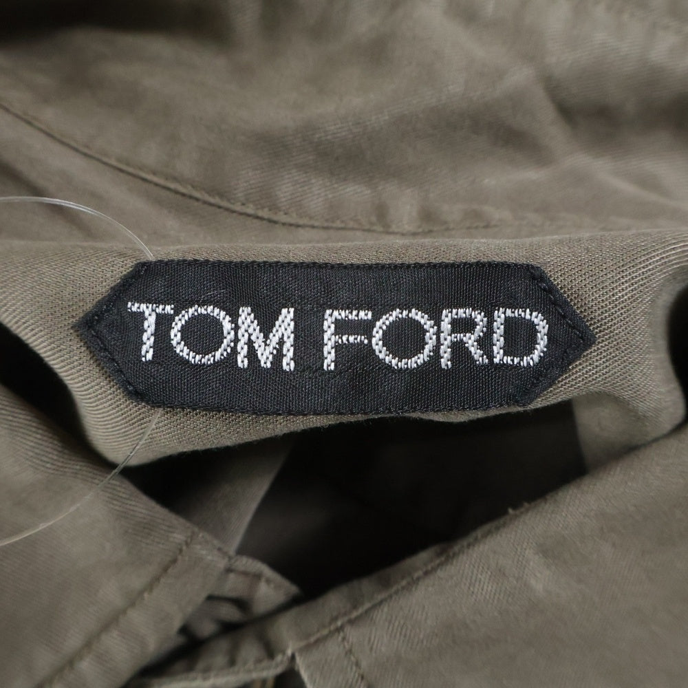 TOM FORD(トムフォード) ボタンダウン 長袖 シャツ カーキ 9FT800
