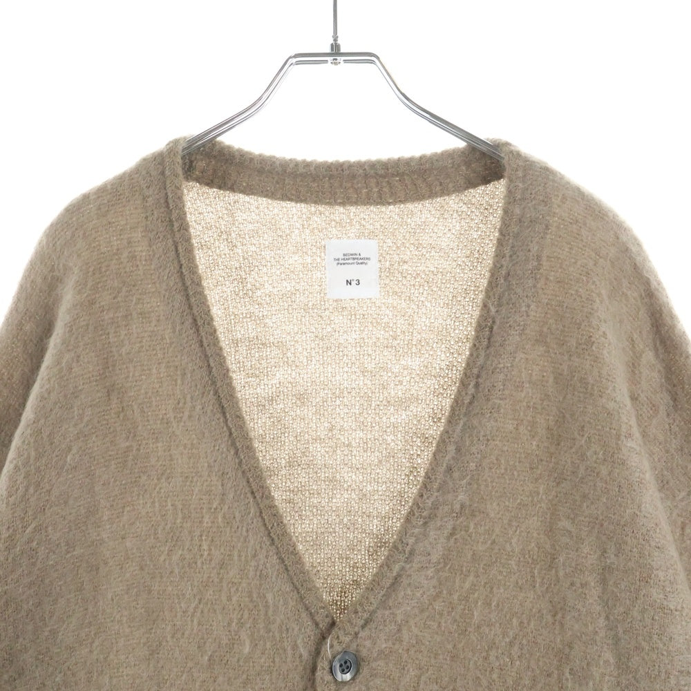 BEDWIN & THE HEARTBREAKERS(ベドウィンアンドザハートブレーカーズ) モヘア ニット カーディガン カーキ