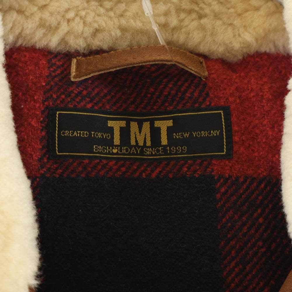 T.M.T(ティーエムティー) ゴートレザー ムートンボアベスト ジャケット