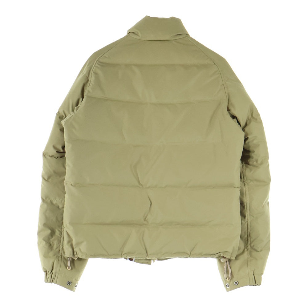 A BATHING APE(アベイシングエイプ) スナップボタン ドローストリング ジップアップ ライトダウンジャケット ベージュ