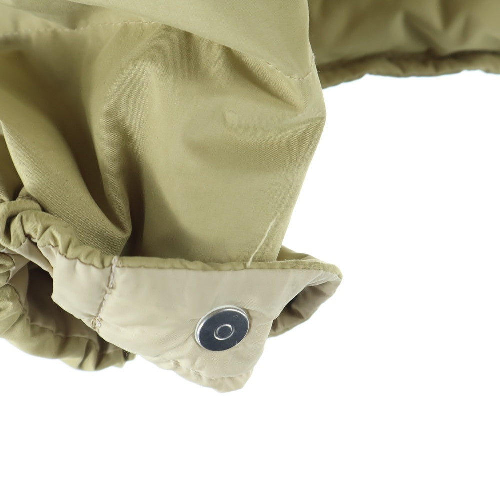 A BATHING APE(アベイシングエイプ) スナップボタン ドローストリング ジップアップ ライトダウンジャケット ベージュ