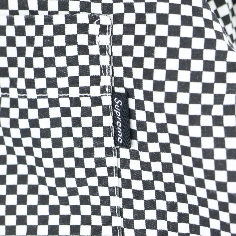 SUPREME(シュプリーム) ギンガムチェック ボタンダウン 長袖シャツ ブラック/ホワイト