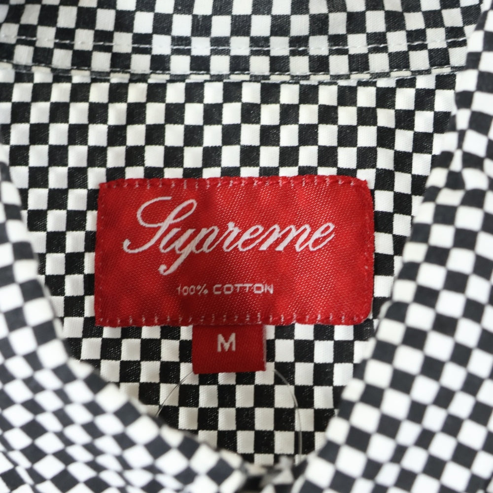 SUPREME(シュプリーム) ギンガムチェック ボタンダウン 長袖シャツ ブラック/ホワイト