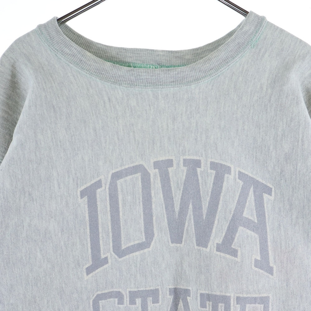 CHAMPION(チャンピオン) 80S VINTAGE REVERSE WEAVE IOWA STATE ヴィンテージ トリコタグ リバースウィーブ カレッジプリント クルーネック スウェット トレーナー グレー