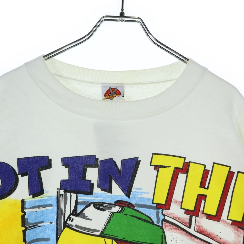 VINTAGE(ヴィンテージ) 90S VINTAGE LOONEY TUNES ヴィンテージ ルーニー テューンズ フロントプリント クルーネックスウェットトレーナー ホワイト