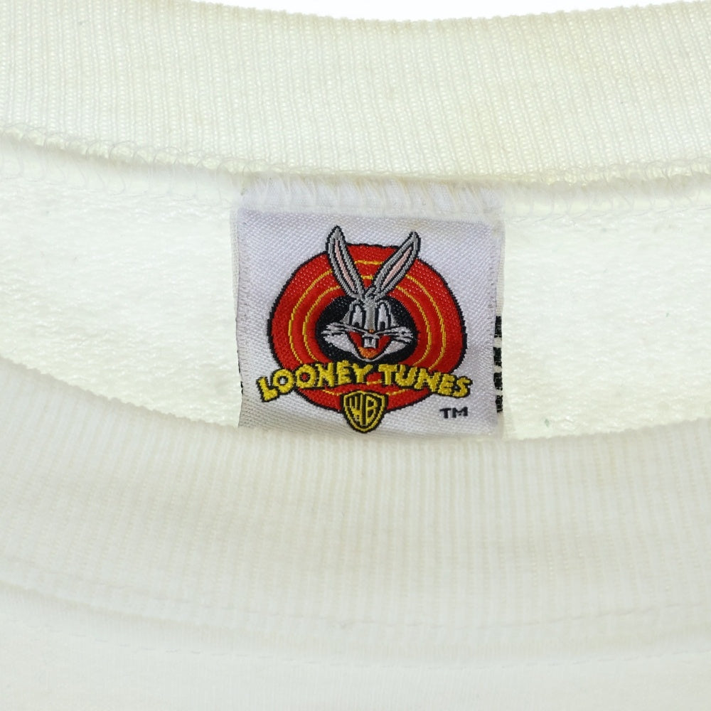 VINTAGE(ヴィンテージ) 90S VINTAGE LOONEY TUNES ヴィンテージ ルーニー テューンズ フロントプリント クルーネックスウェットトレーナー ホワイト