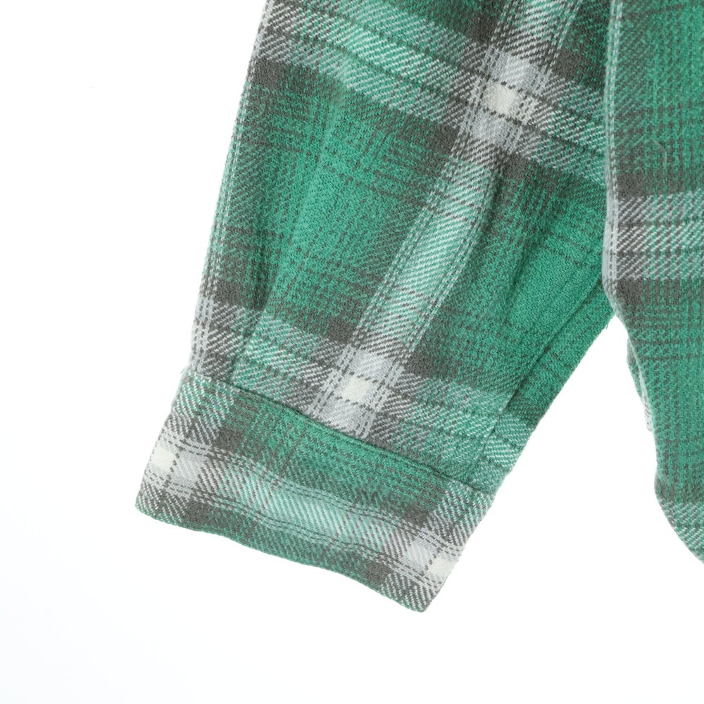 SUGAR CANE(シュガーケーン) チェック柄 ロングスリーブ コットンシャツ グリーン