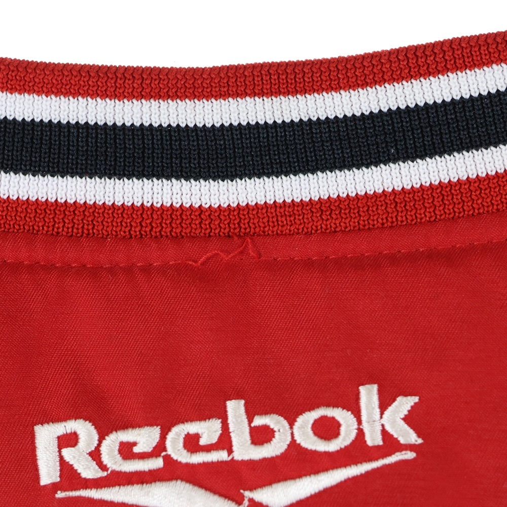 Reebok(リーボック) フロント刺繍 ロングスリーブ フットボールシャツ カットソー レッド