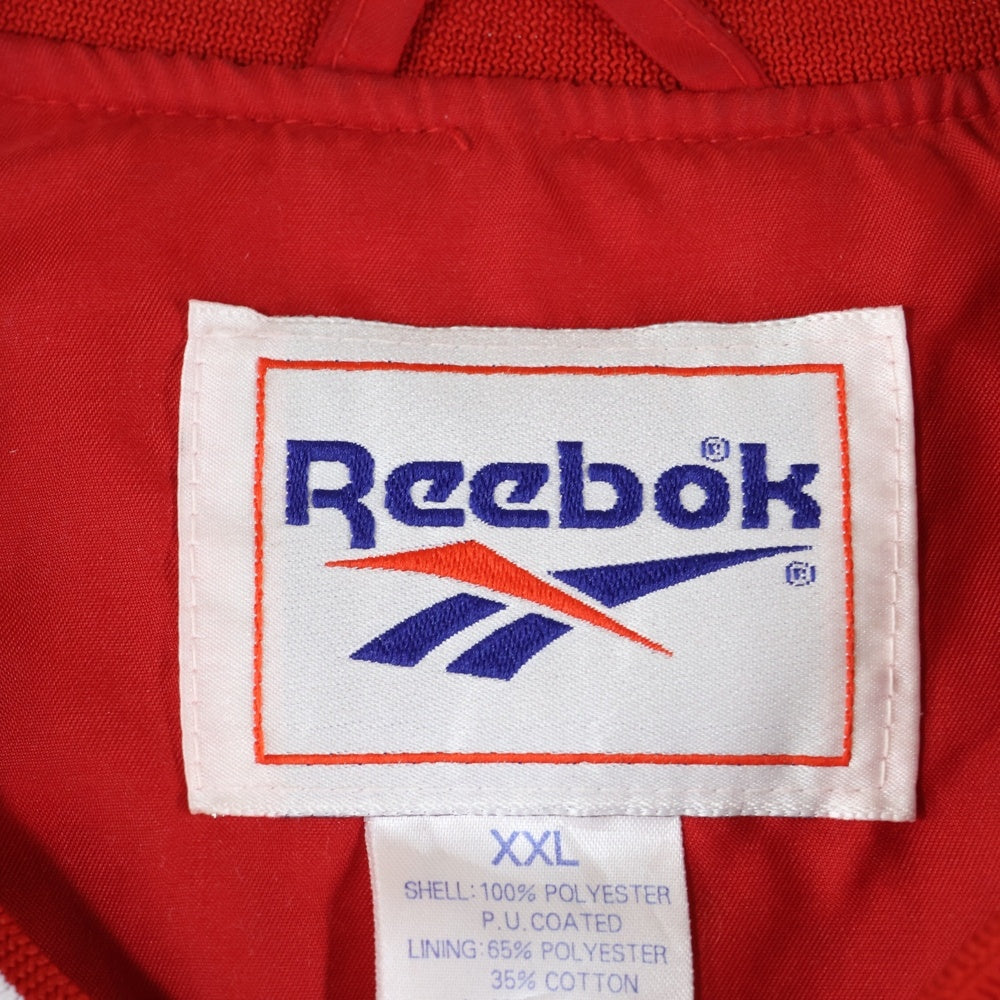 Reebok(リーボック) フロント刺繍 ロングスリーブ フットボールシャツ カットソー レッド