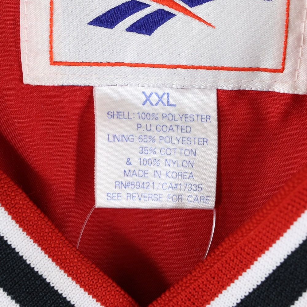 Reebok(リーボック) フロント刺繍 ロングスリーブ フットボールシャツ カットソー レッド