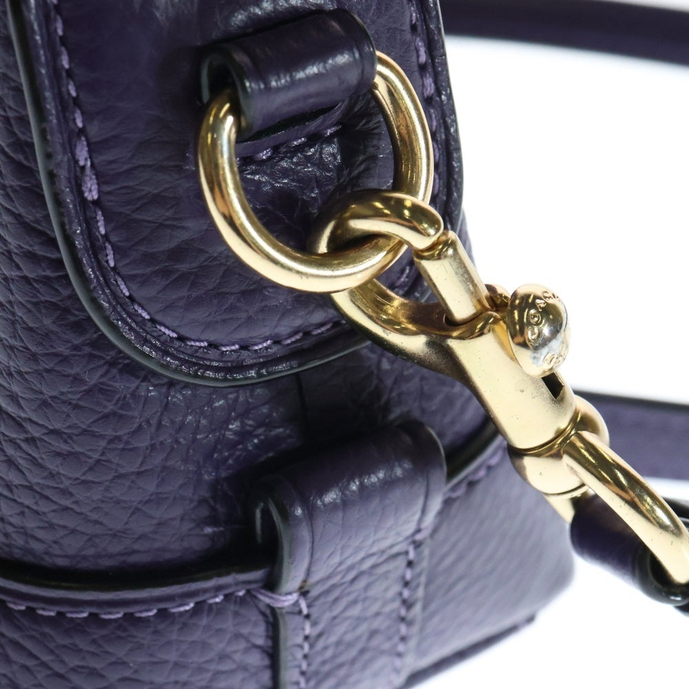 COACH(コーチ) ラウンド ロゴプレート ミニショルダーバック パープル F76673 レディース