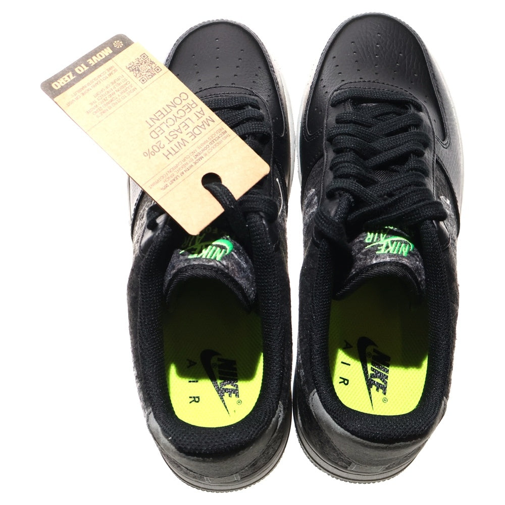 NIKE(ナイキ) AIR FORCE 1 LOW '07 LV8 BLACK/ELECTRIC/GREEN エアフォース1 ブラック/エレクトリック/グリーン ローカットスニーカー US8.5/26.5 CV1698-001