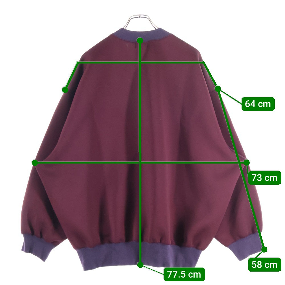 kolor(カラー) 25SS クルーネック リブスウェット バーガンディー 25SCM-T15203S