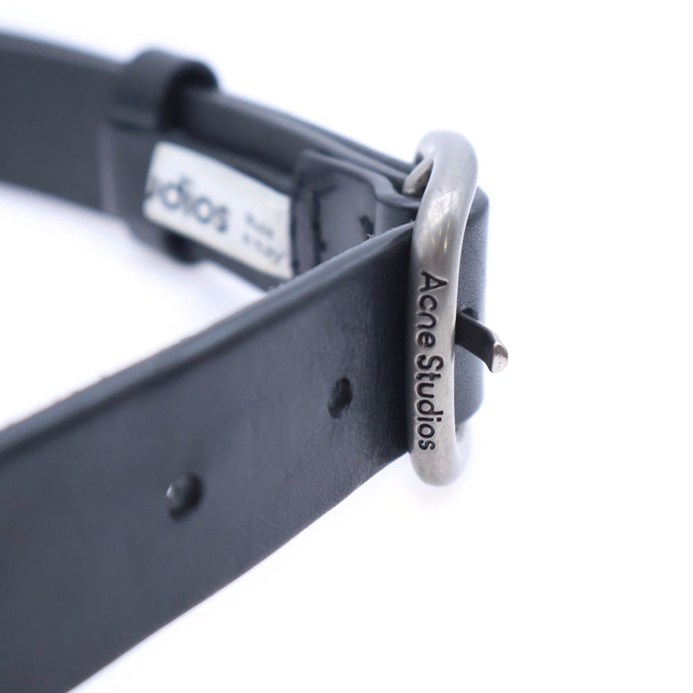 Acne Studios(アクネ ストゥディオズ) イタリア製 レザーベルト ブラック レディース