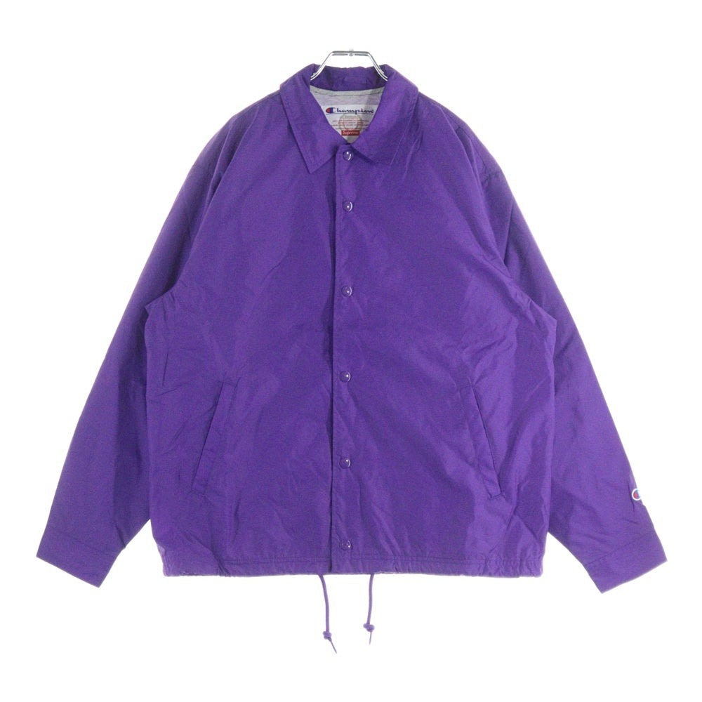 SUPREME(シュプリーム) 24SS ×CHAMPION Coaches Jacket チャンピオン バックエンブロイダリーデザイン コーチジャケット パープル