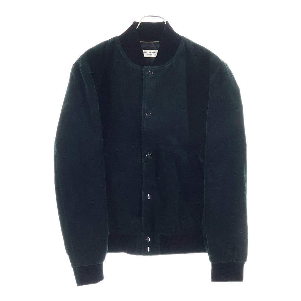 SAINT LAURENT PARIS(サンローランパリ) 22AW TEDDY JACKET DARK FOREST ダークフォレスト テディカレッジブルゾン ジャケット 711490 Y615W グリーン