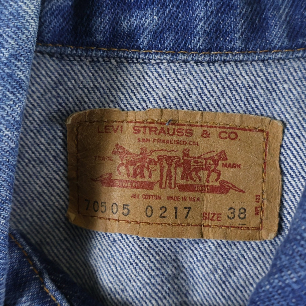 Levi's(リーバイス) 70S VINTAGE 4TH ヴィンテージ フォース ブランクタブ デニムトラッカージャケット インディゴ 70505-0217