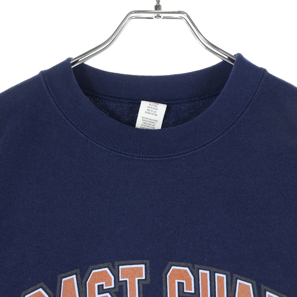 VINTAGE(ヴィンテージ) 00S COAST GUARD コーストガード フロントプリント クルーネック スウェット トレーナー ネイビー