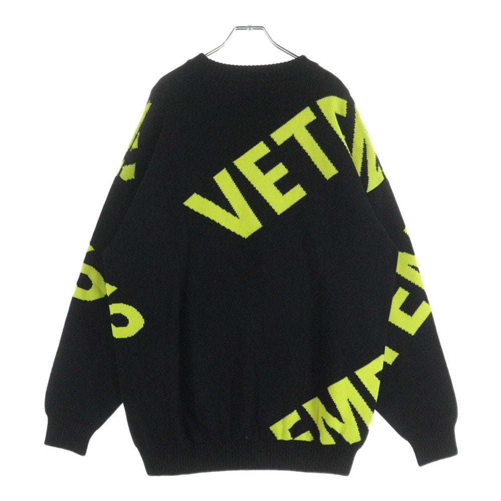 VETEMENTS インターシャ セーター VETEMENTS(ヴェトモン) 22AW GIANT LOGO KNITTED SWEATER ジャイアント