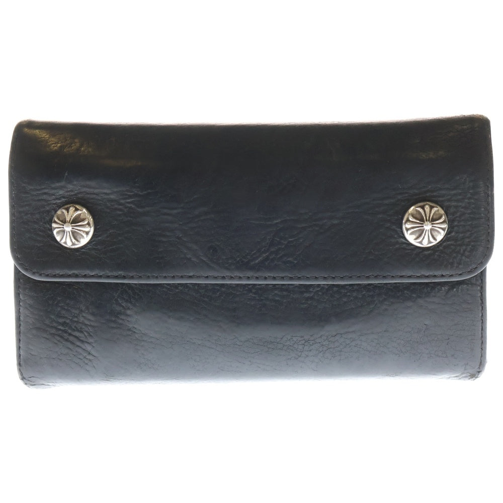 CHROME HEARTS(クロムハーツ) WAVE ウェーブ レザーウォレット 財布 ブラック BCA374