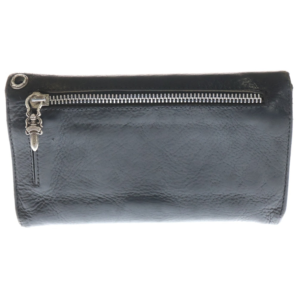 CHROME HEARTS(クロムハーツ) WAVE ウェーブ レザーウォレット 財布 ブラック BCA374