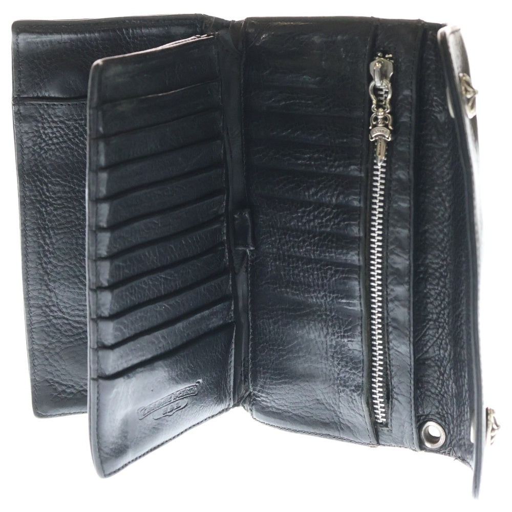 CHROME HEARTS(クロムハーツ) WAVE ウェーブ レザーウォレット 財布 ブラック BCA374