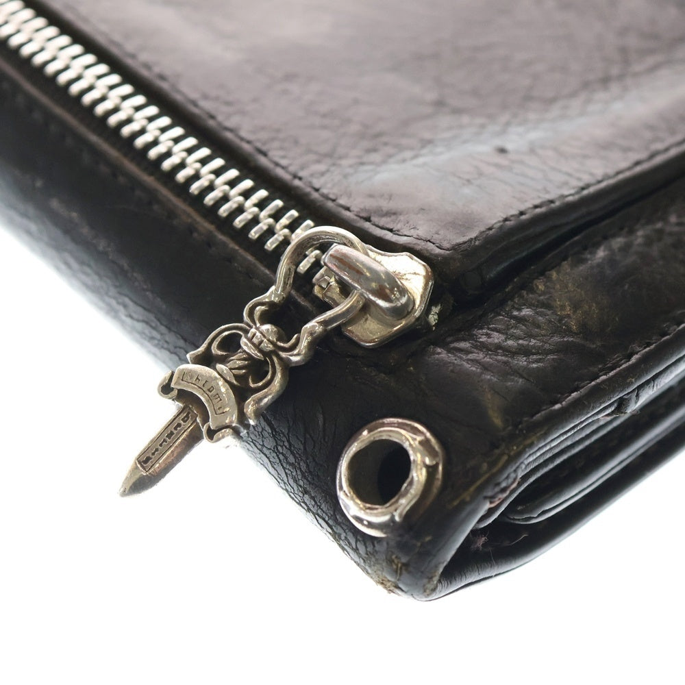 CHROME HEARTS(クロムハーツ) WAVE ウェーブ レザーウォレット 財布 ブラック BCA374