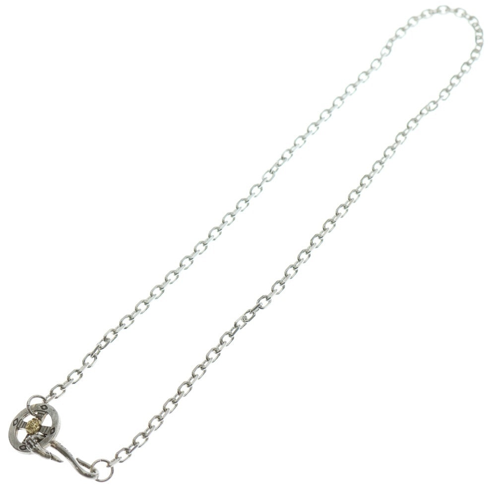 TADY & KING(タディアンドキング) イーグルフック&レギュラーホイールK18ローズ付きチェーン ネックレス シルバー