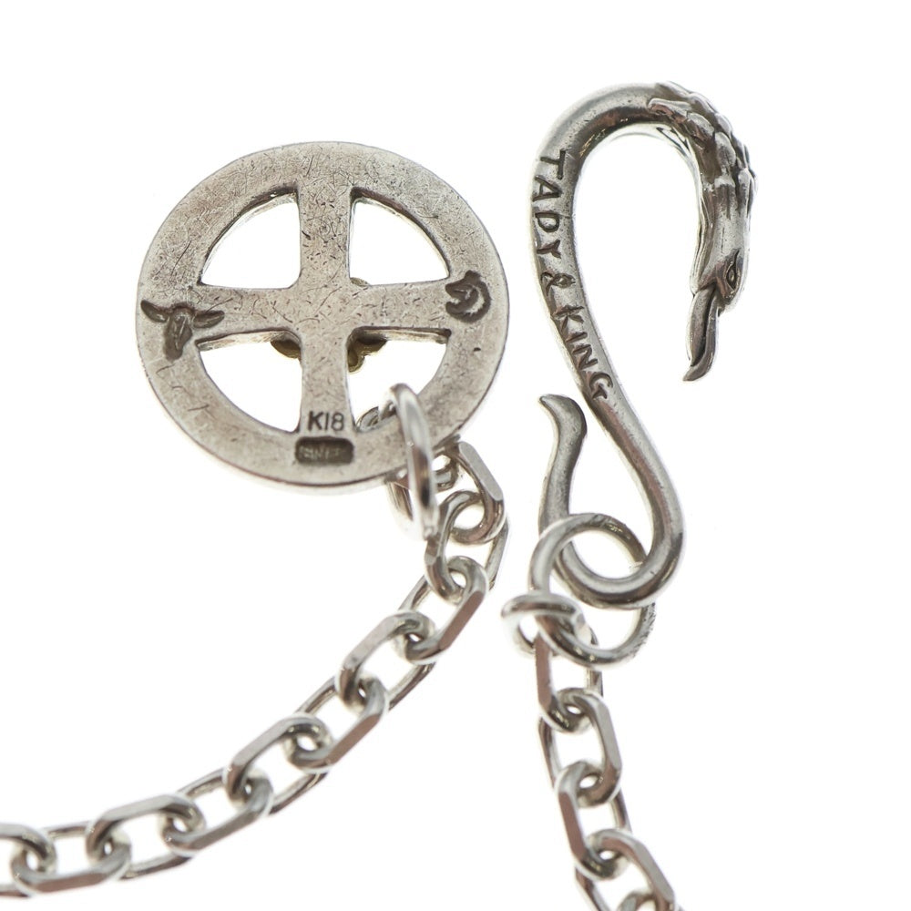 TADY & KING(タディアンドキング) イーグルフック&レギュラーホイールK18ローズ付きチェーン ネックレス シルバー