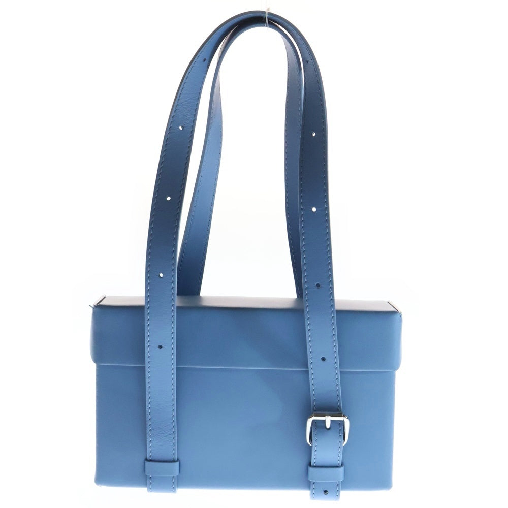 MM6 Maison Margiela(エムエムシックスメゾンマルジェラ) HANDBAG LEATHER BLUE レザースクエア ハンドバッグ ブルー SB6WD0011 レディース