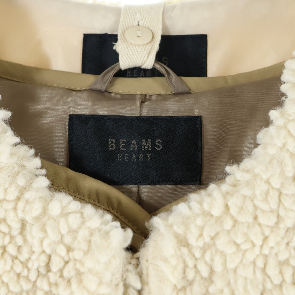 BEAMS HEART(ビームス ハート) ボアベスト キルティングブルゾン セット ジャケット レディース ベージュ 43-18-0050-928